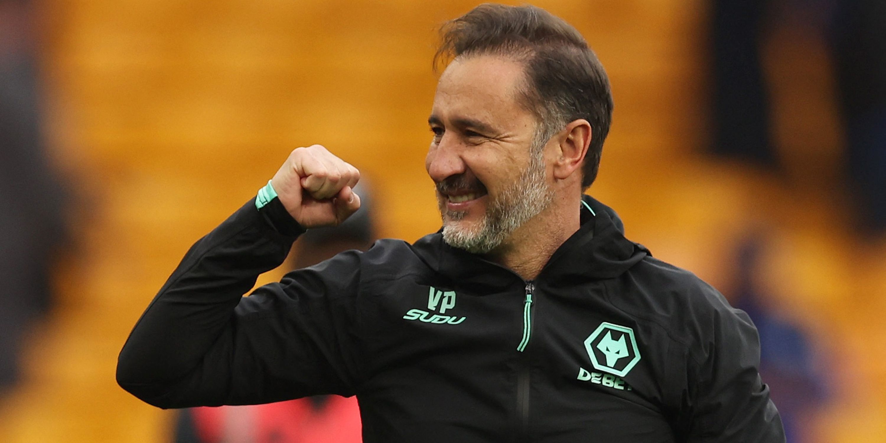 Wolverhampton Wanderers manager Vitor Pereira celebrates after the match