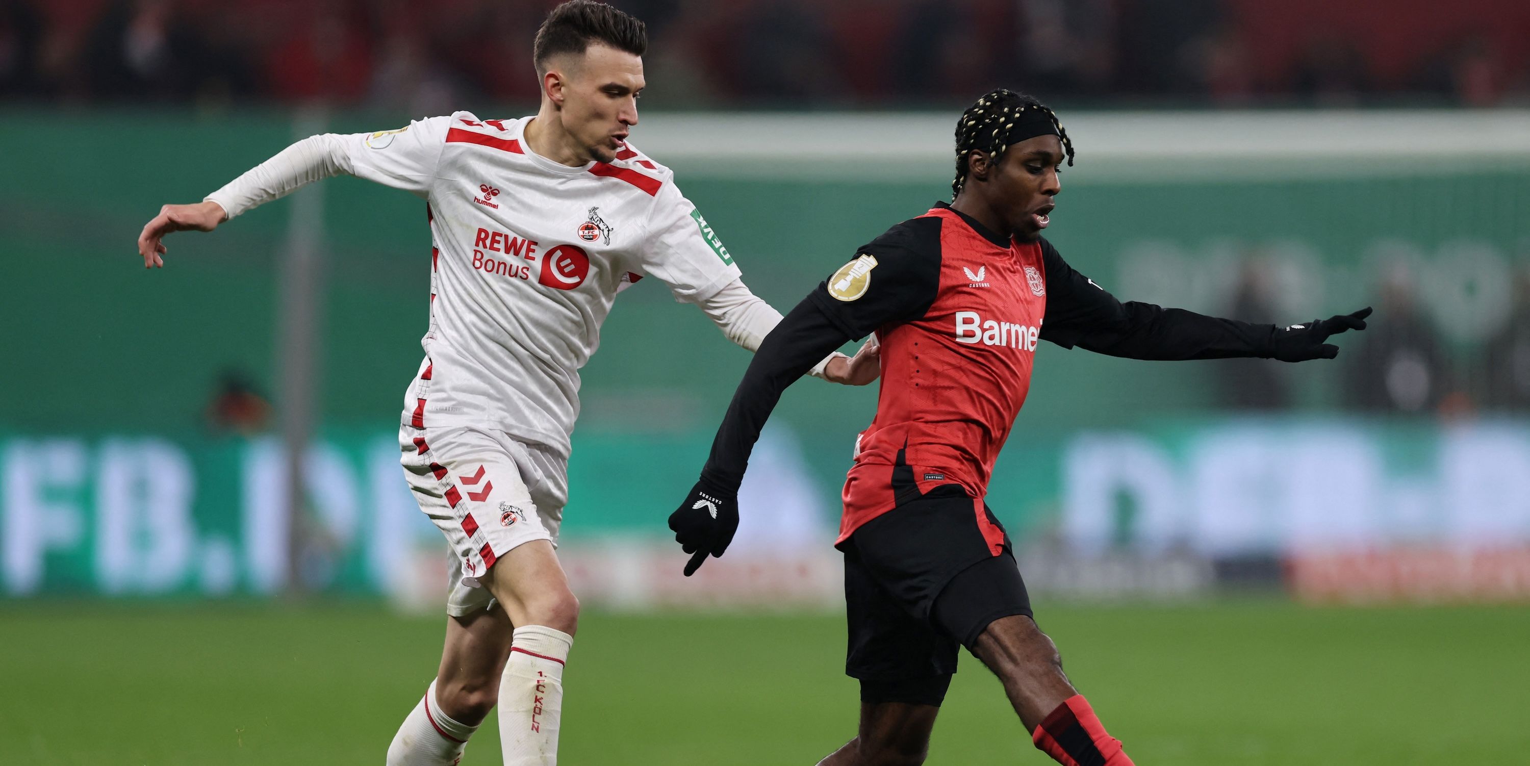 Jeremia Frimpong of Bayer Leverkusen