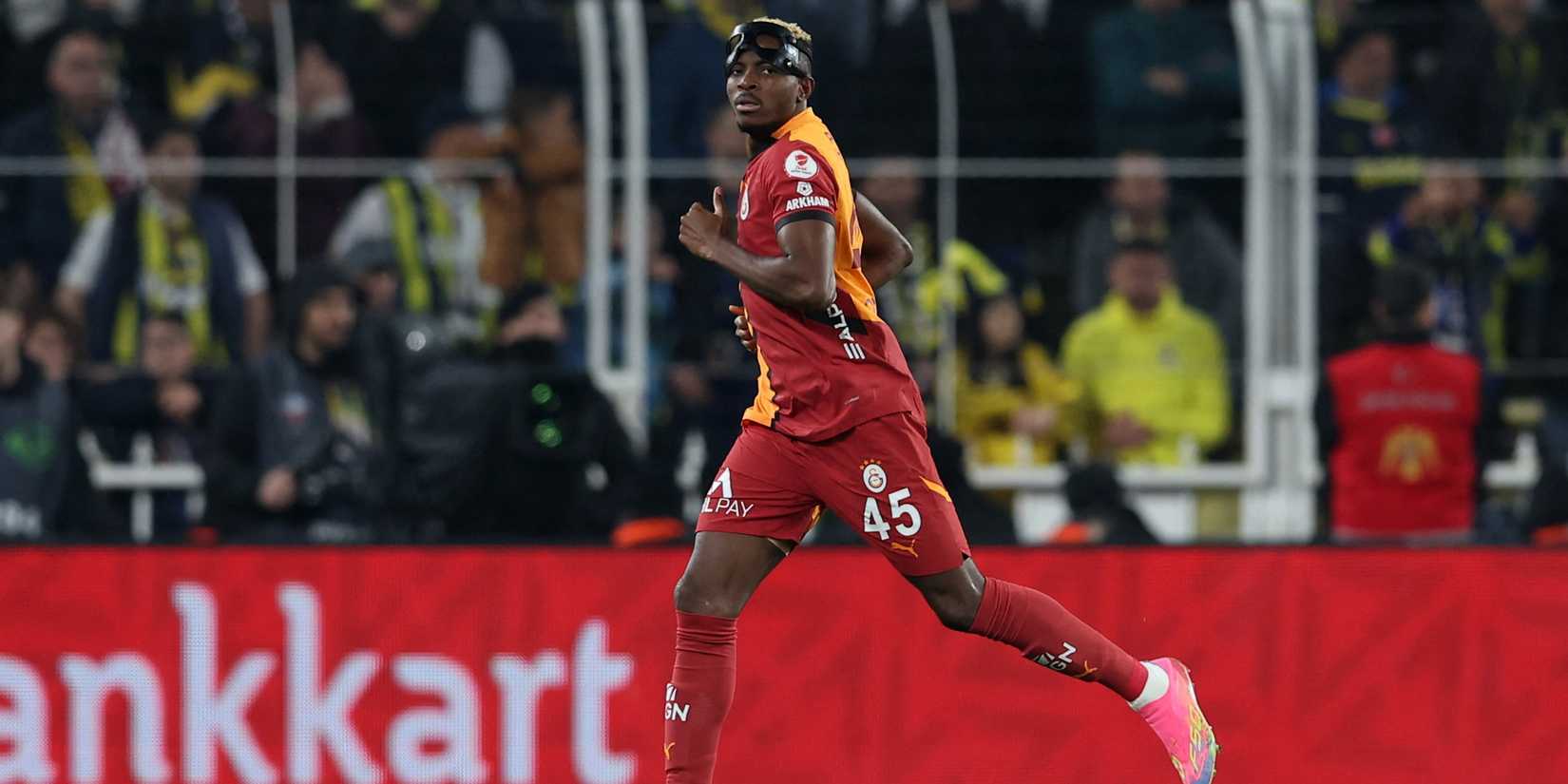 Galatasaray's Victor Osimhen celebrates scoring their first goal