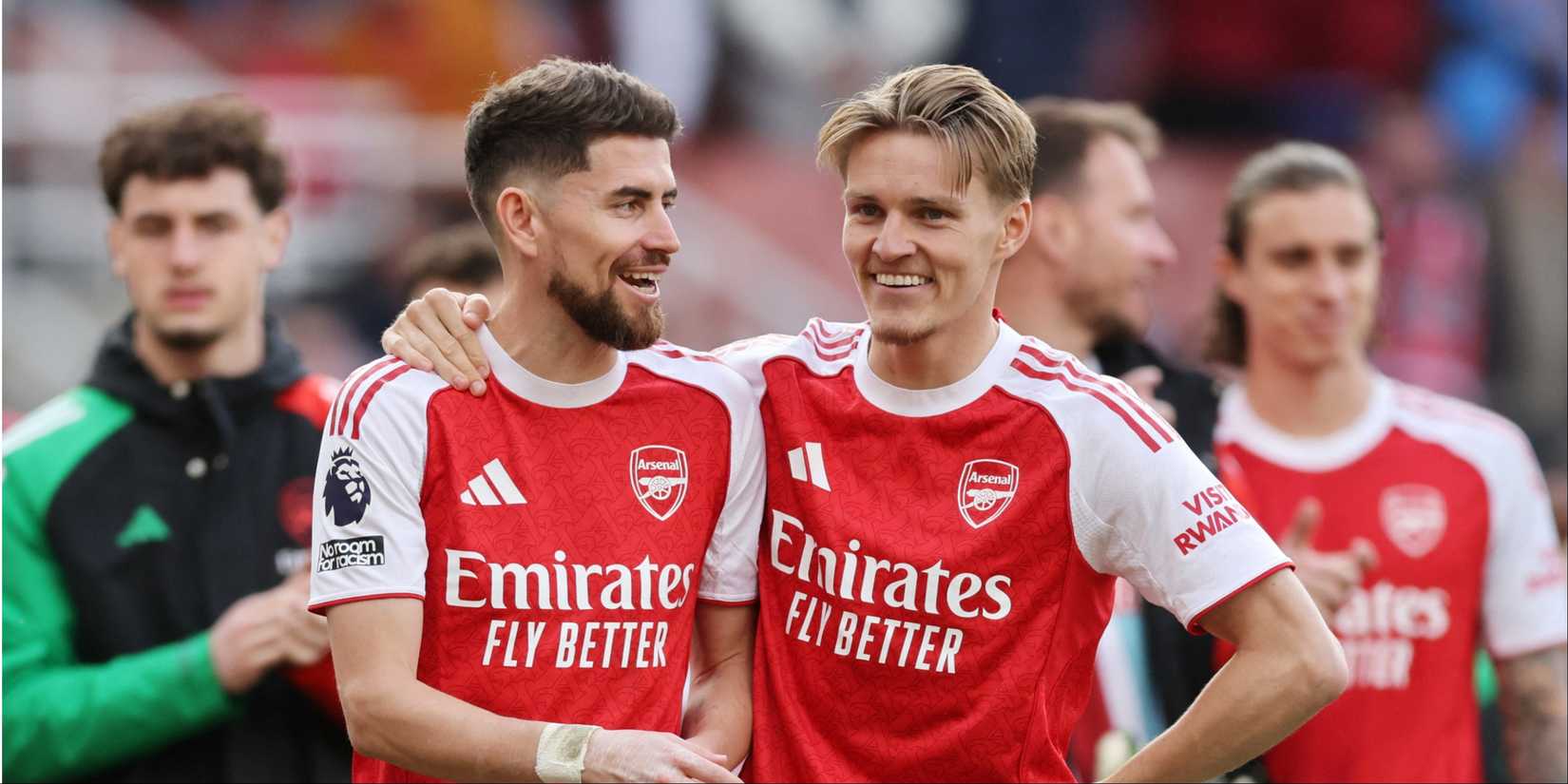 Jorginho e Ødegaard do Arsenal