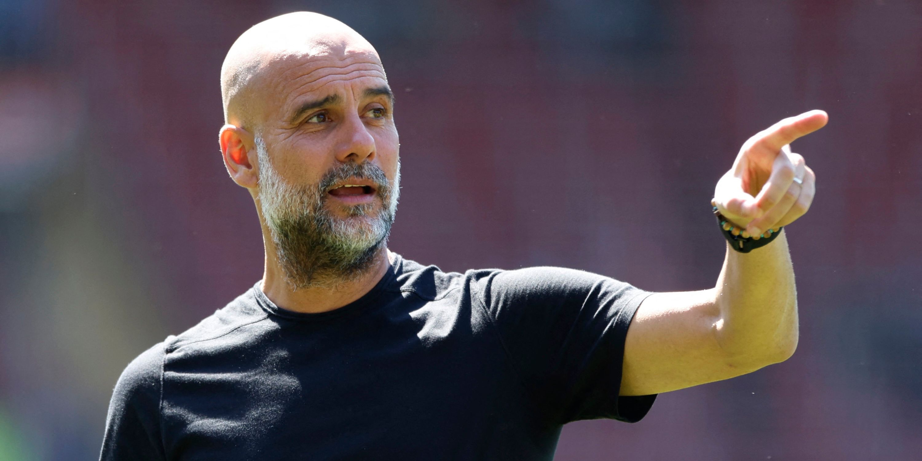 Manchester City Director Pep Guardiola before the match