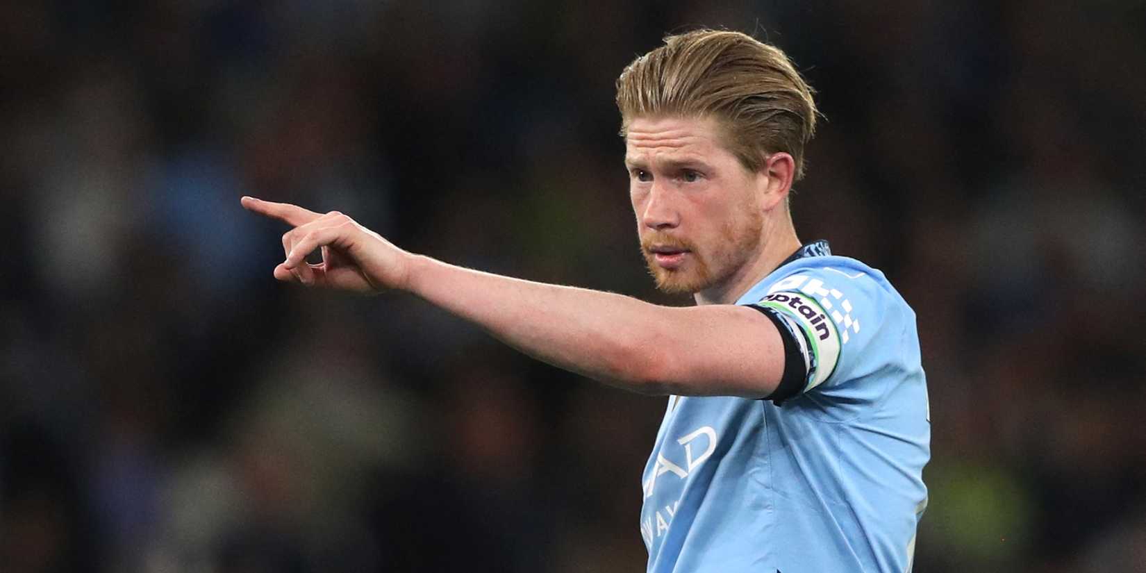 Kevin De Bruyne, do Manchester City, reage