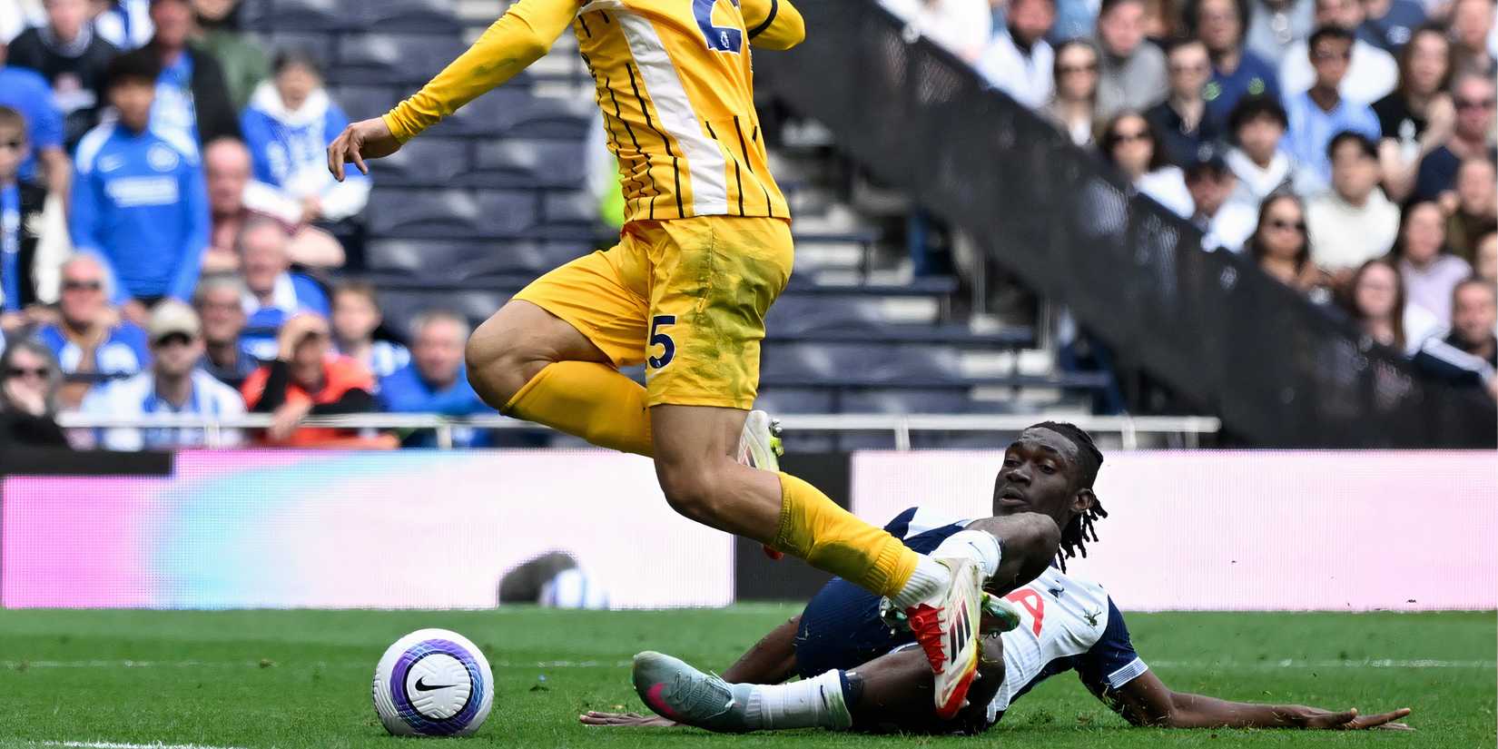 Tottenham's Yves Bissoha Gives Away A Penalty