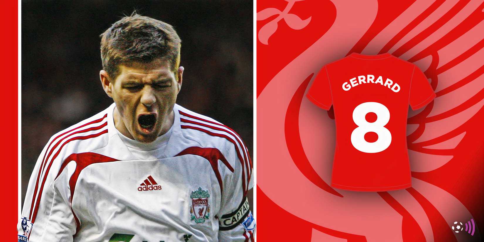 Футболка Стивена Джеррарда с номером 8