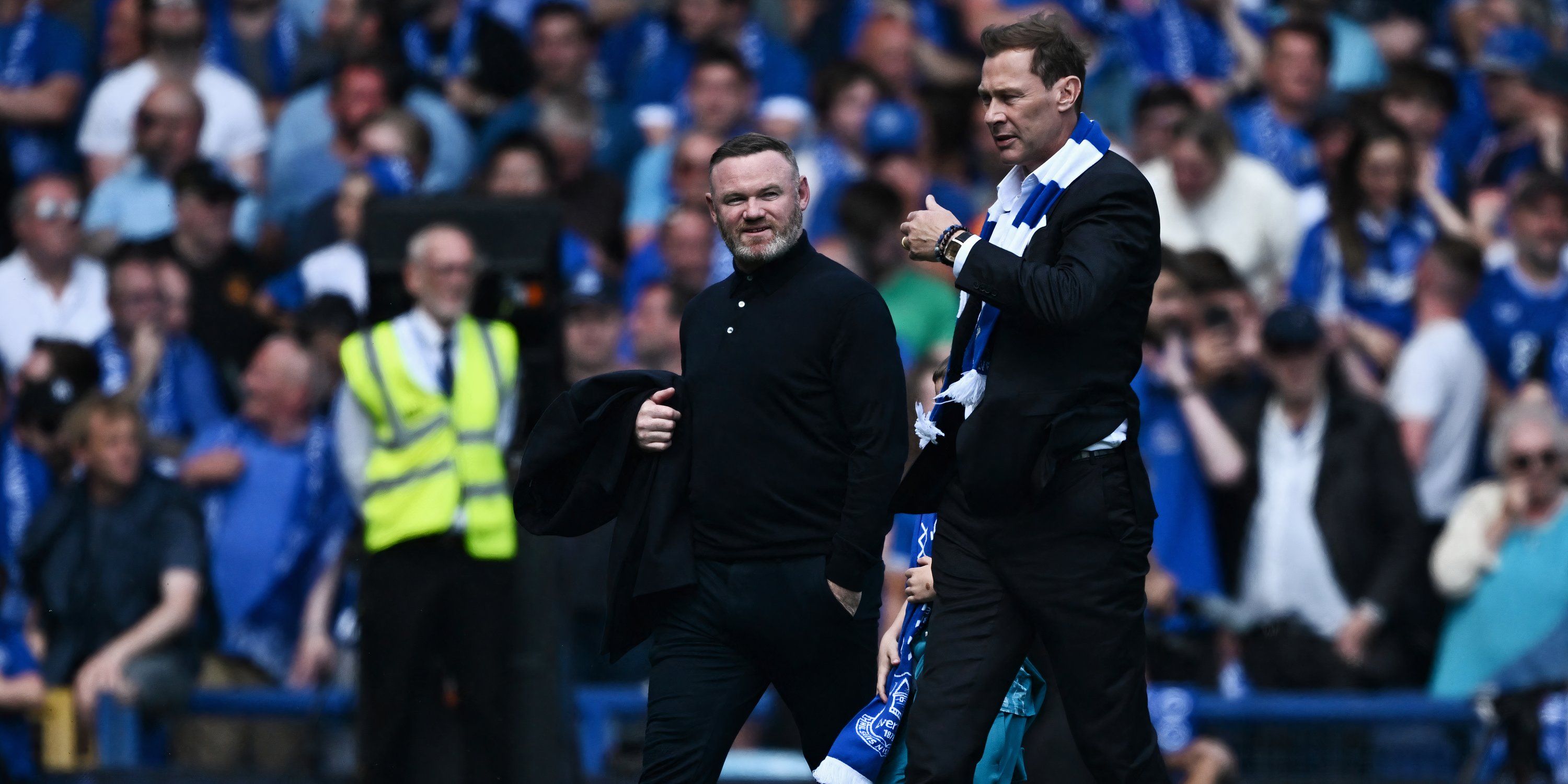 Wayne Rooney and Duncan Ferguson at Goodison Park