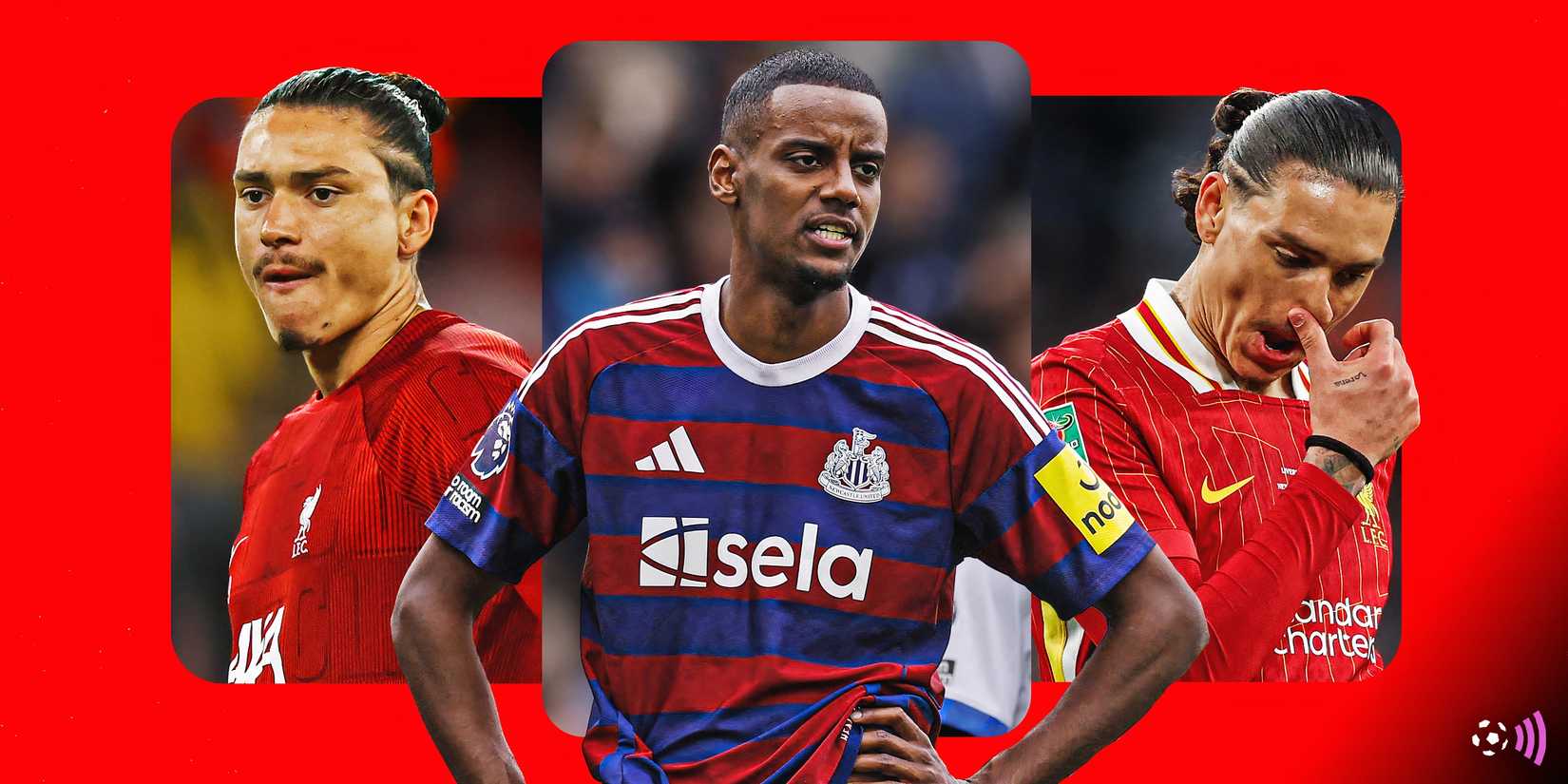 Comparativo entre Alexander Isak e Darwin Nunez