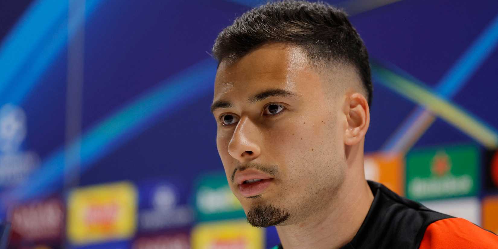 Arsenal's Gabriel Martinelli during the press conference