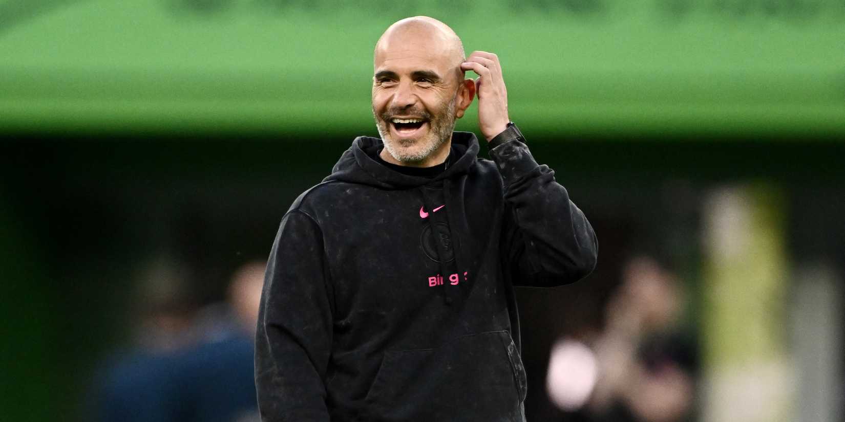 Chelsea manager Enzo Maresca during training