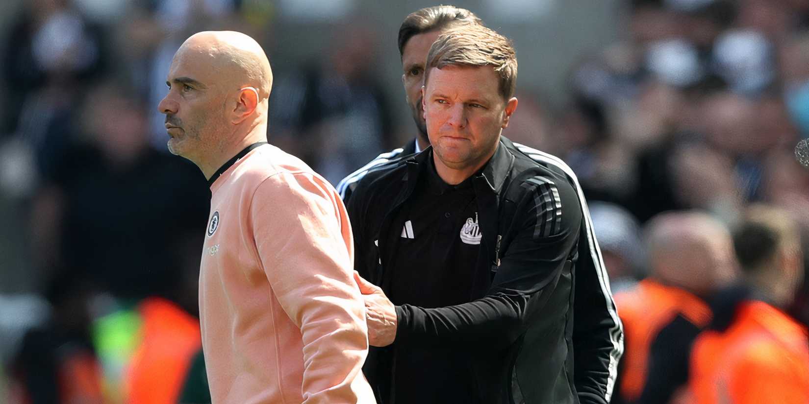 Eddie Howe e Enzo Maresca, treinadores de futebol