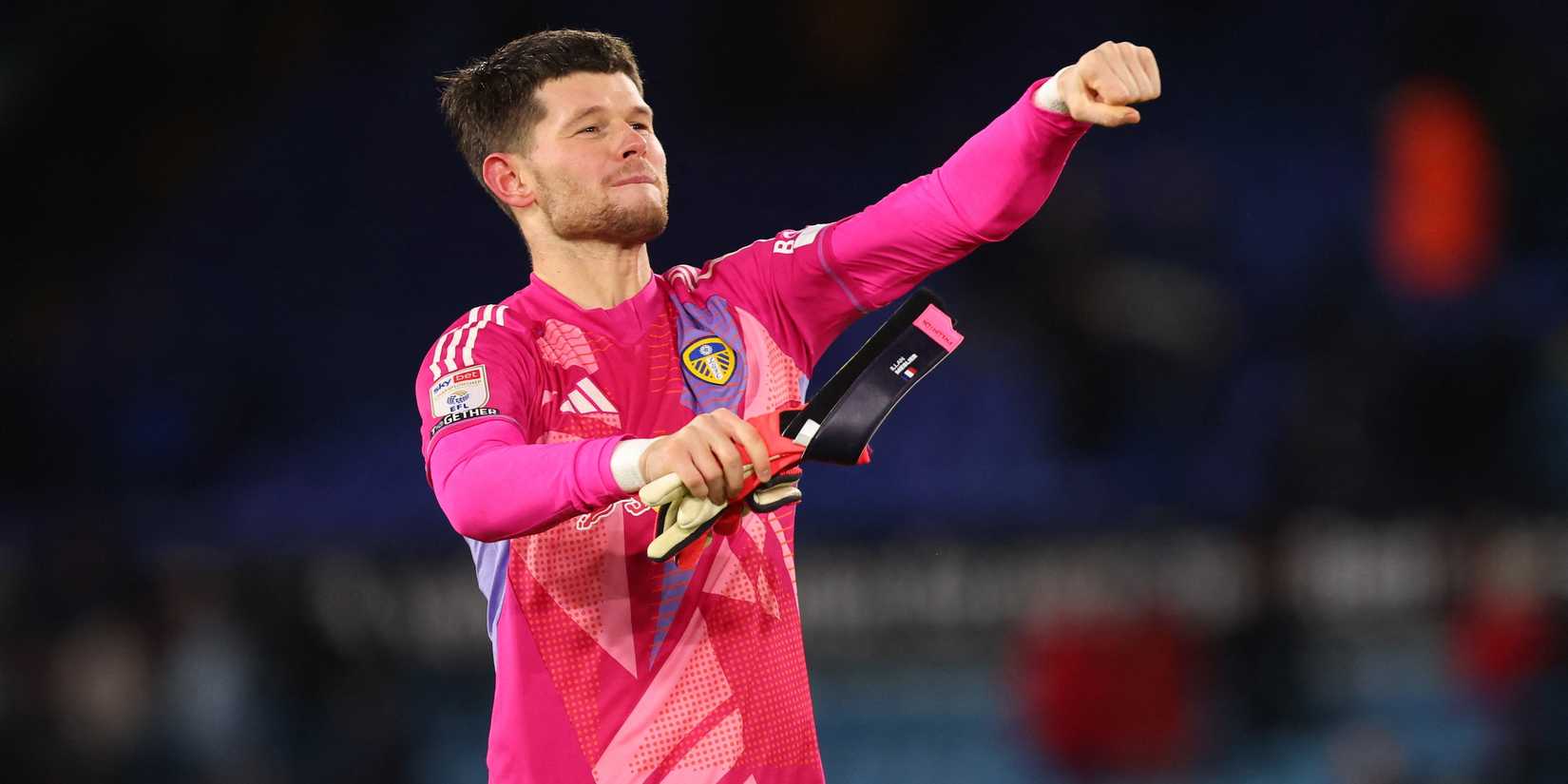 Illan Meslier of Leeds United famous after the match 