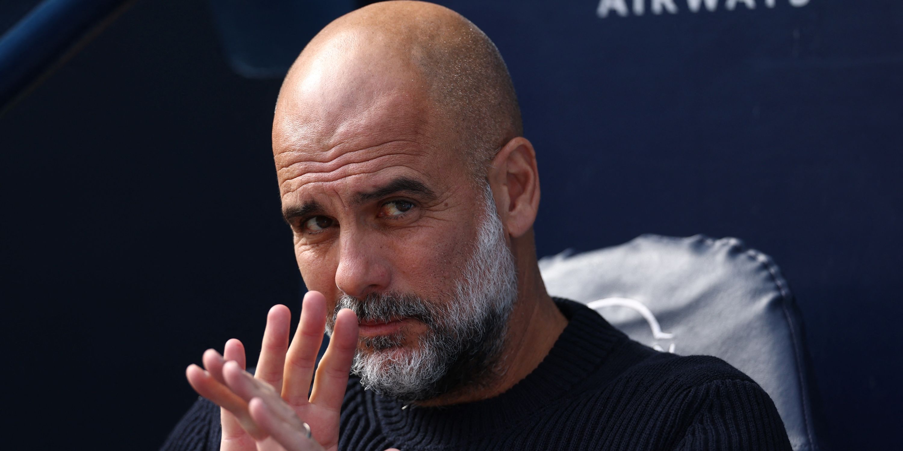 Manchester City Manager Pep Guardiola Before the Match 