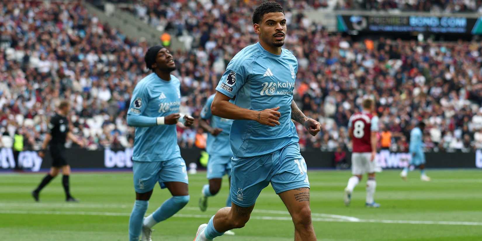Morgan Gibbs-White celebrates