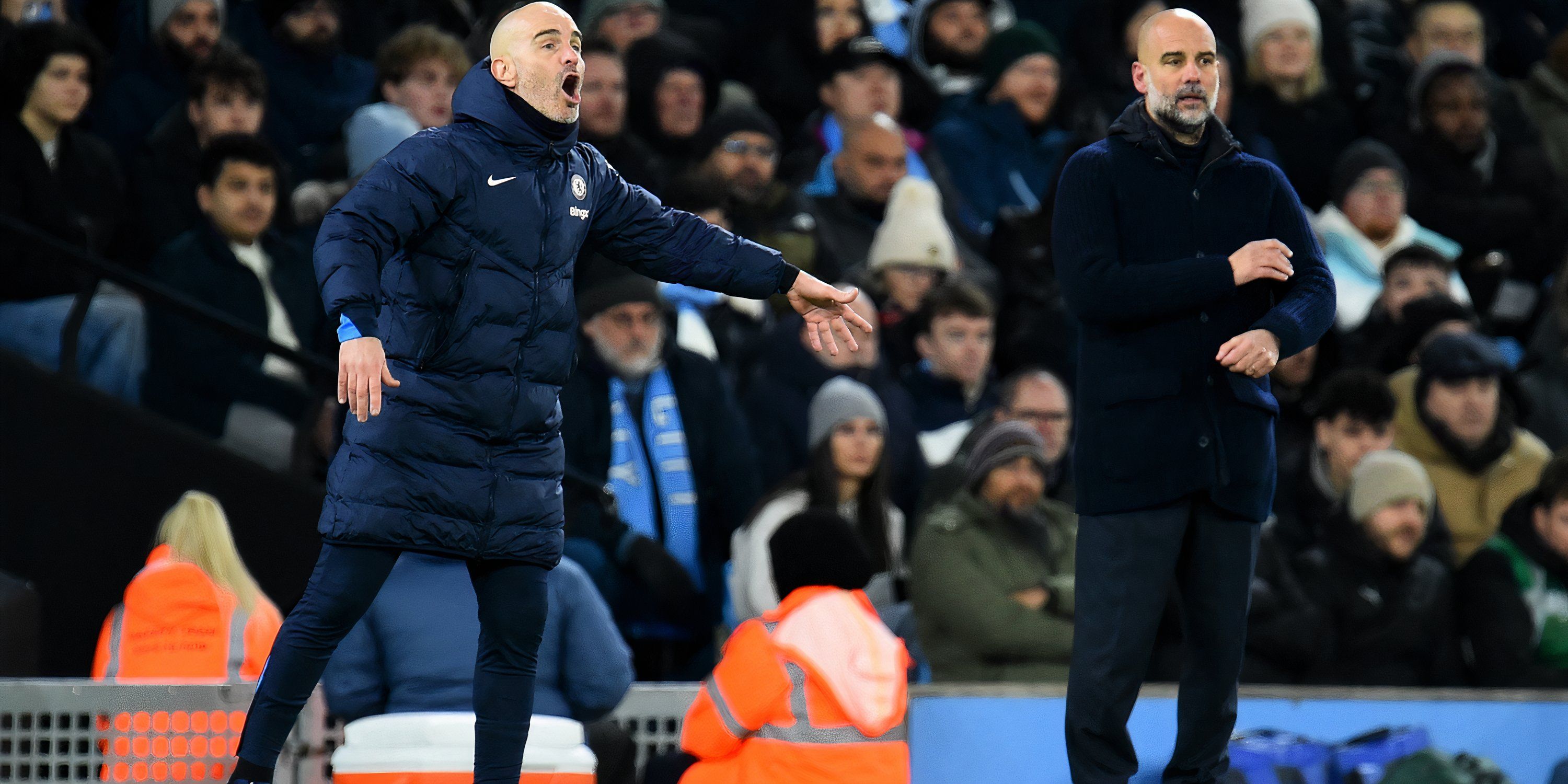 Pep Guardiola and Ezno Maresca