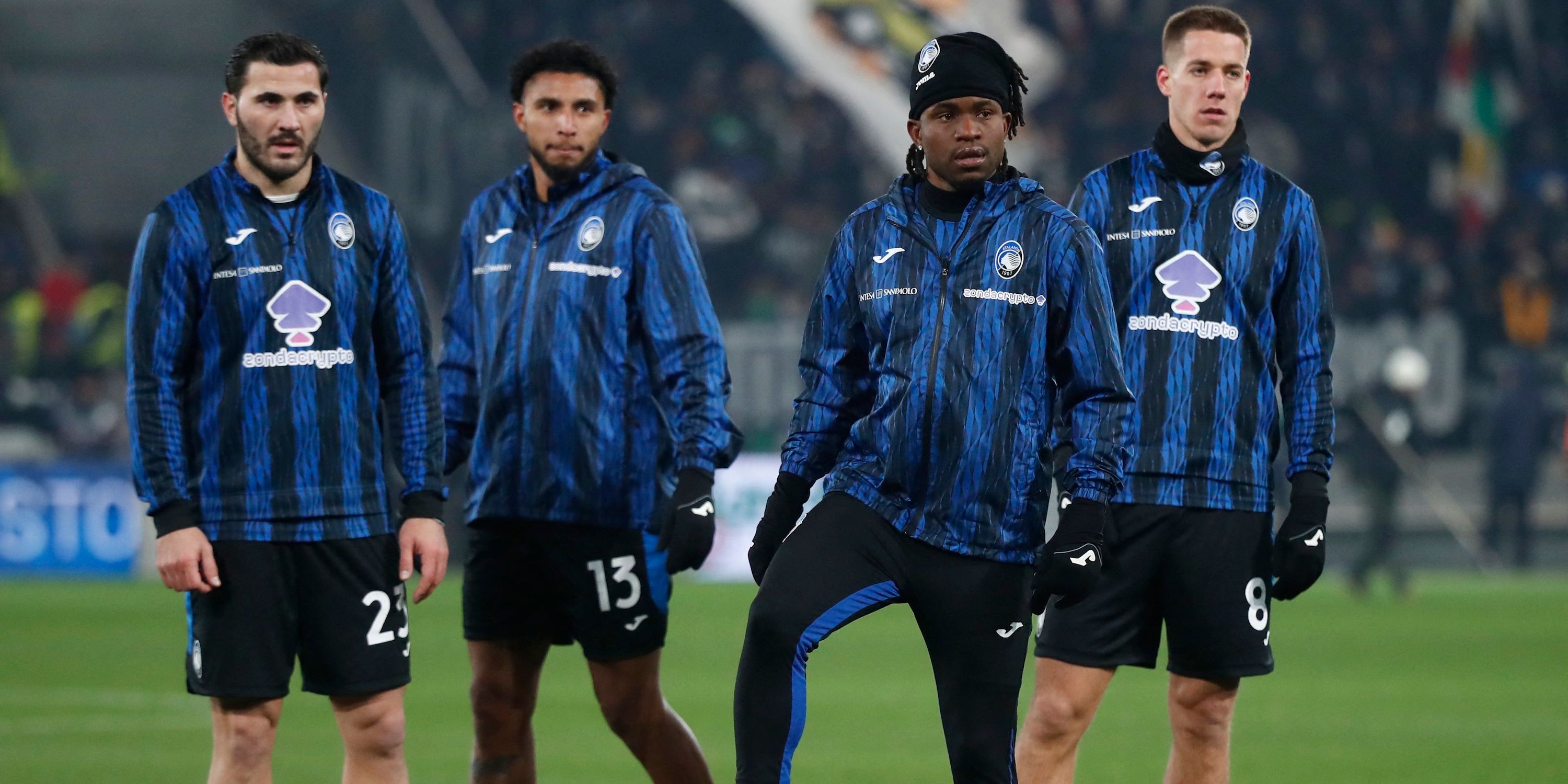 Atalanta's Sead Kolasinac, Ederson, Ademola Lookman and Mario Pasalic