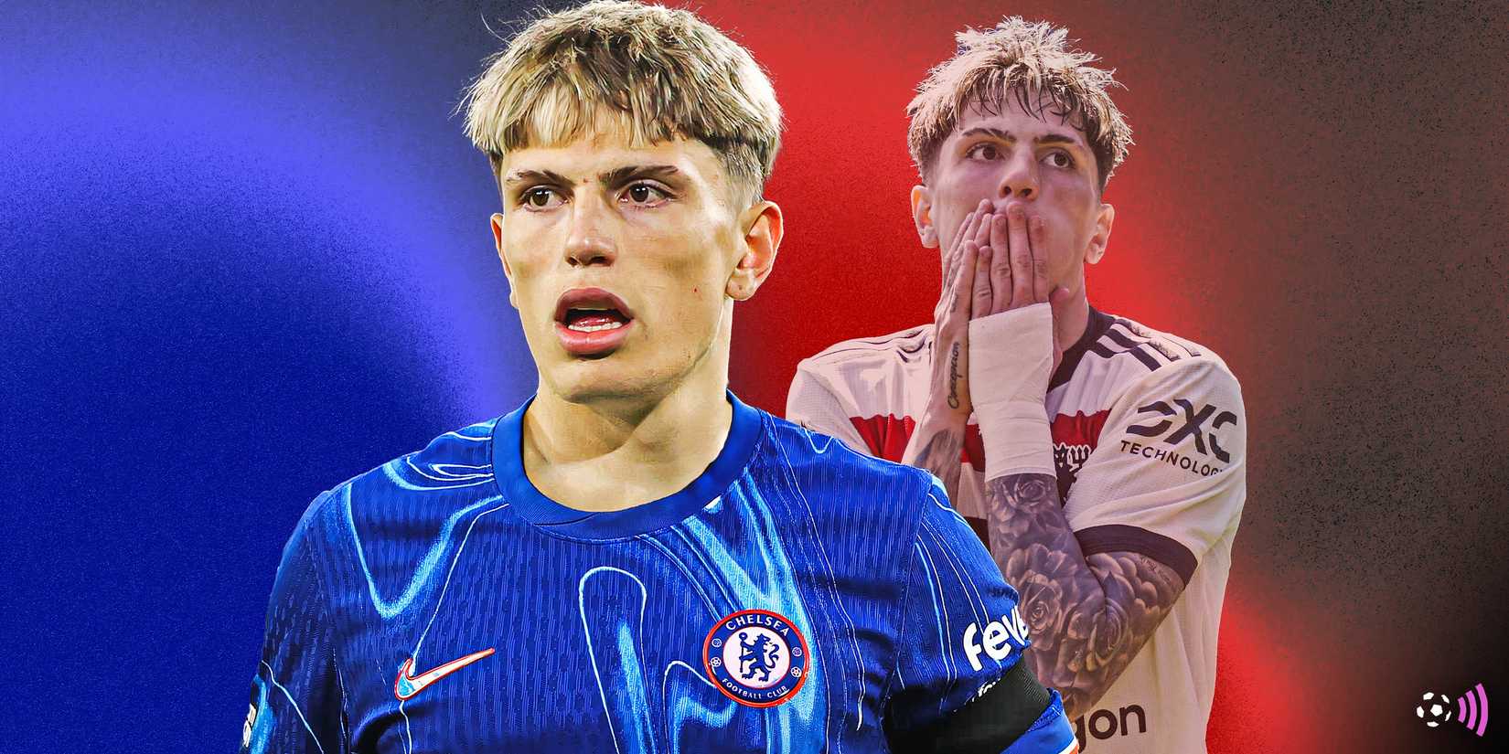 Alejandro Garnacho em ação com a camisola do Manchester United.