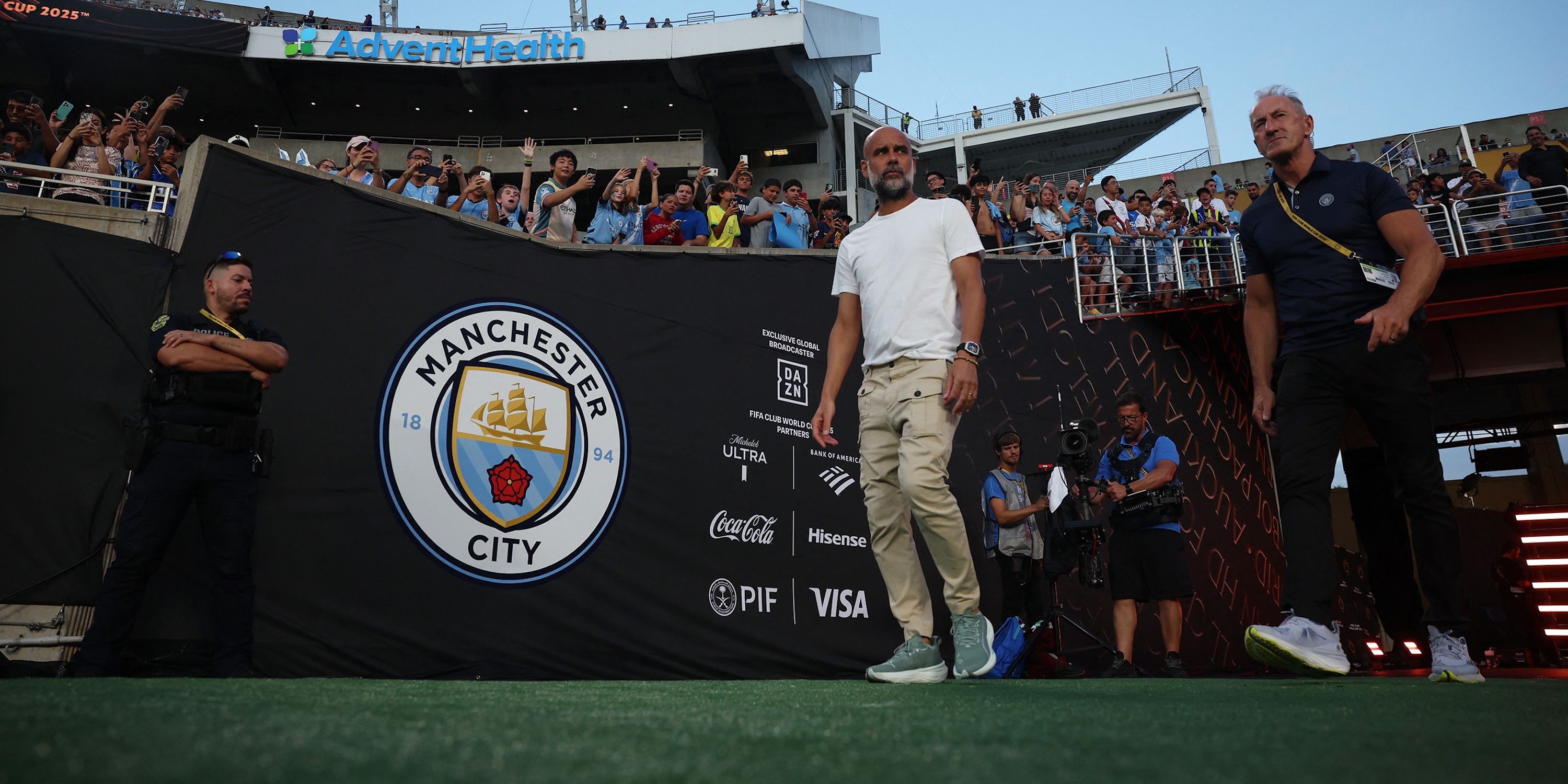 Manchester City Manager Pep Guardiola before the match
