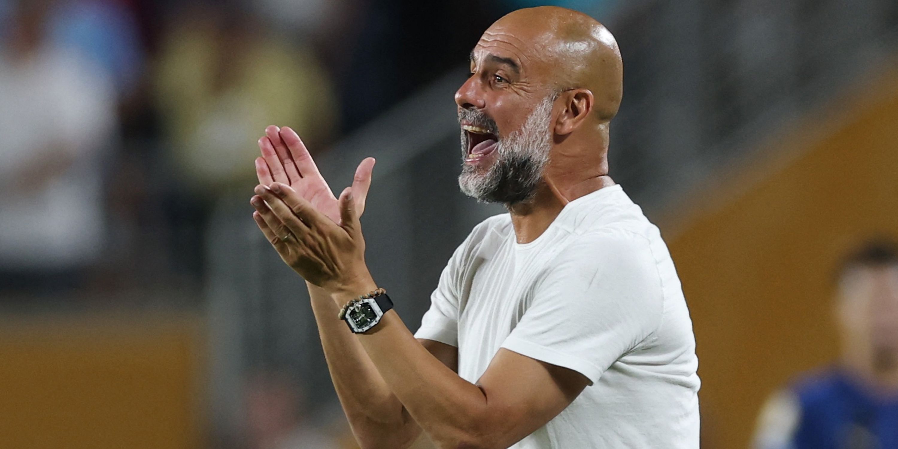 Manchester City manager Pep Guardiola reacts-1