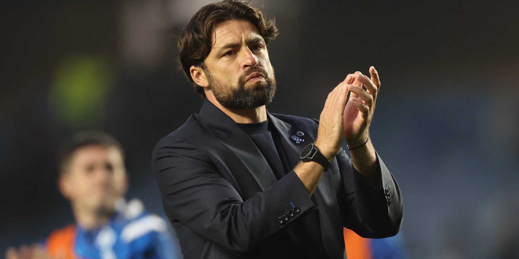 Rangers Director Russell Martin witnesses fans after the match