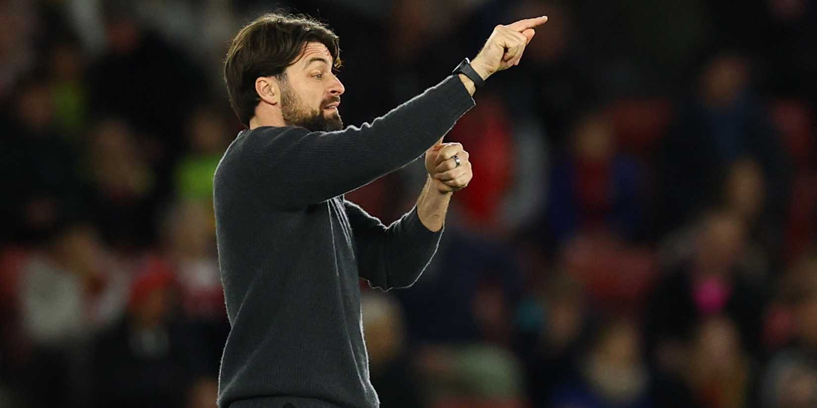 Southampton manager Russell Martin reacts 
