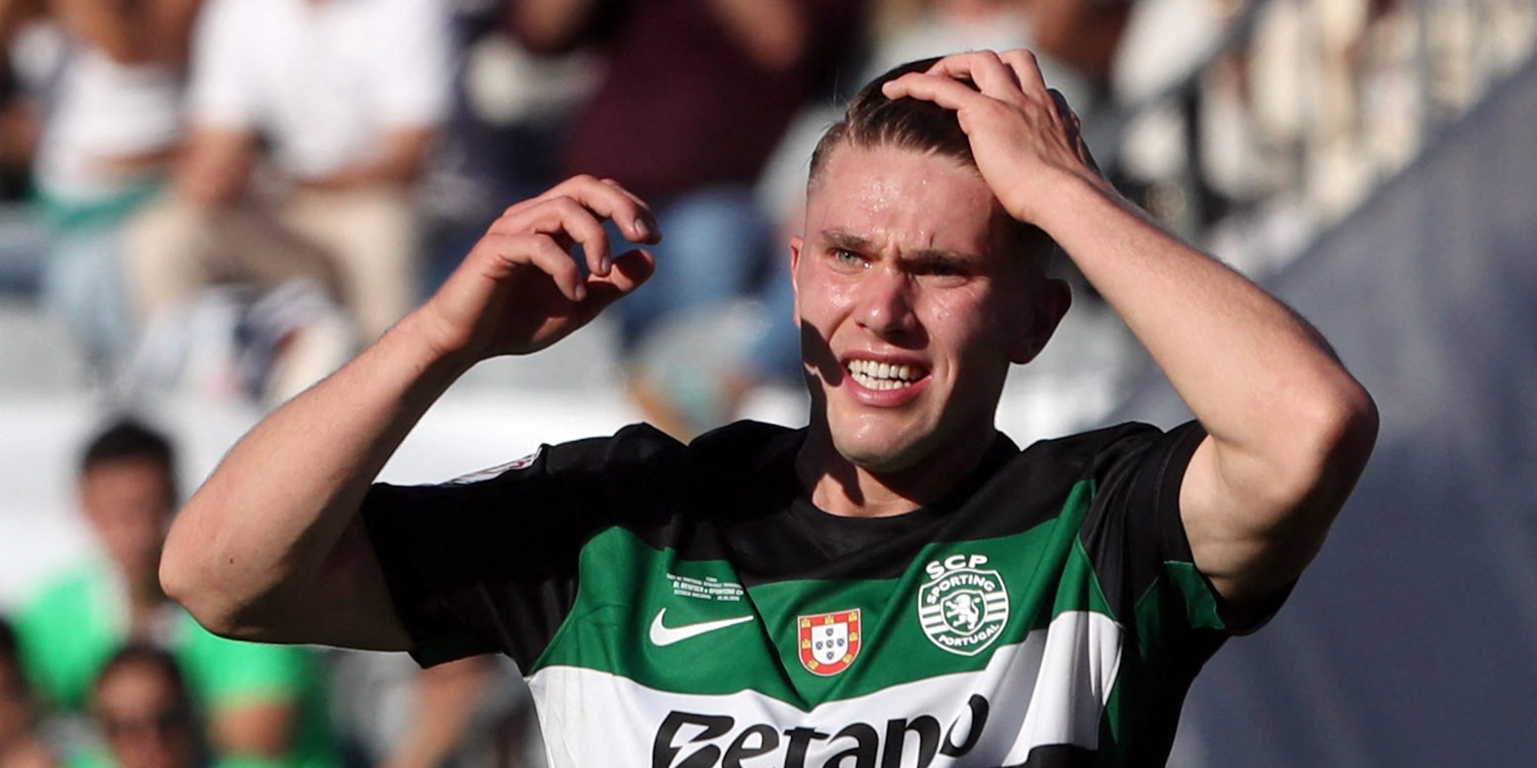 VikTor Gyokeres reacts from Sporting CP