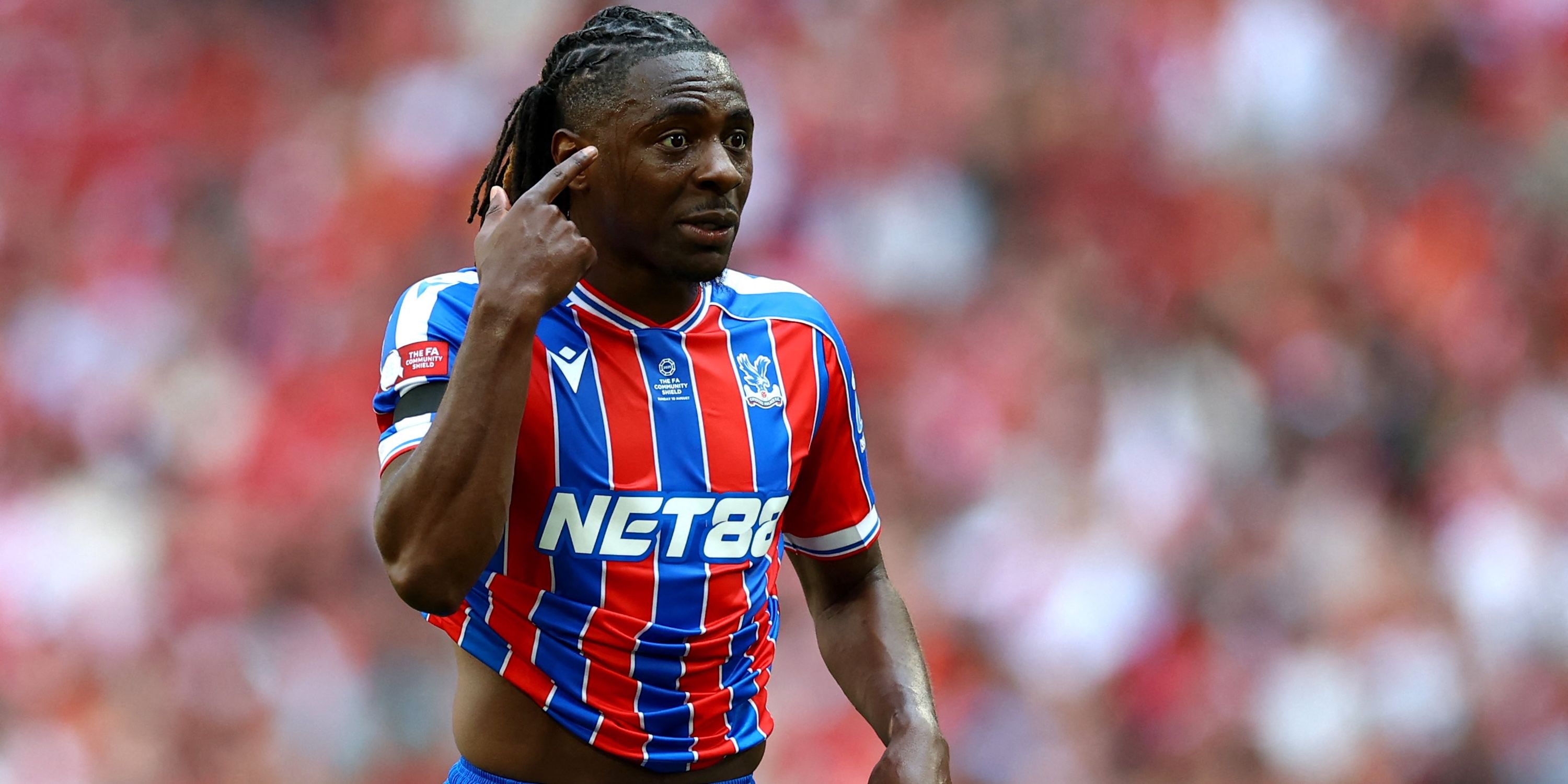 Crystal Palace's Eberechi Eze reacts