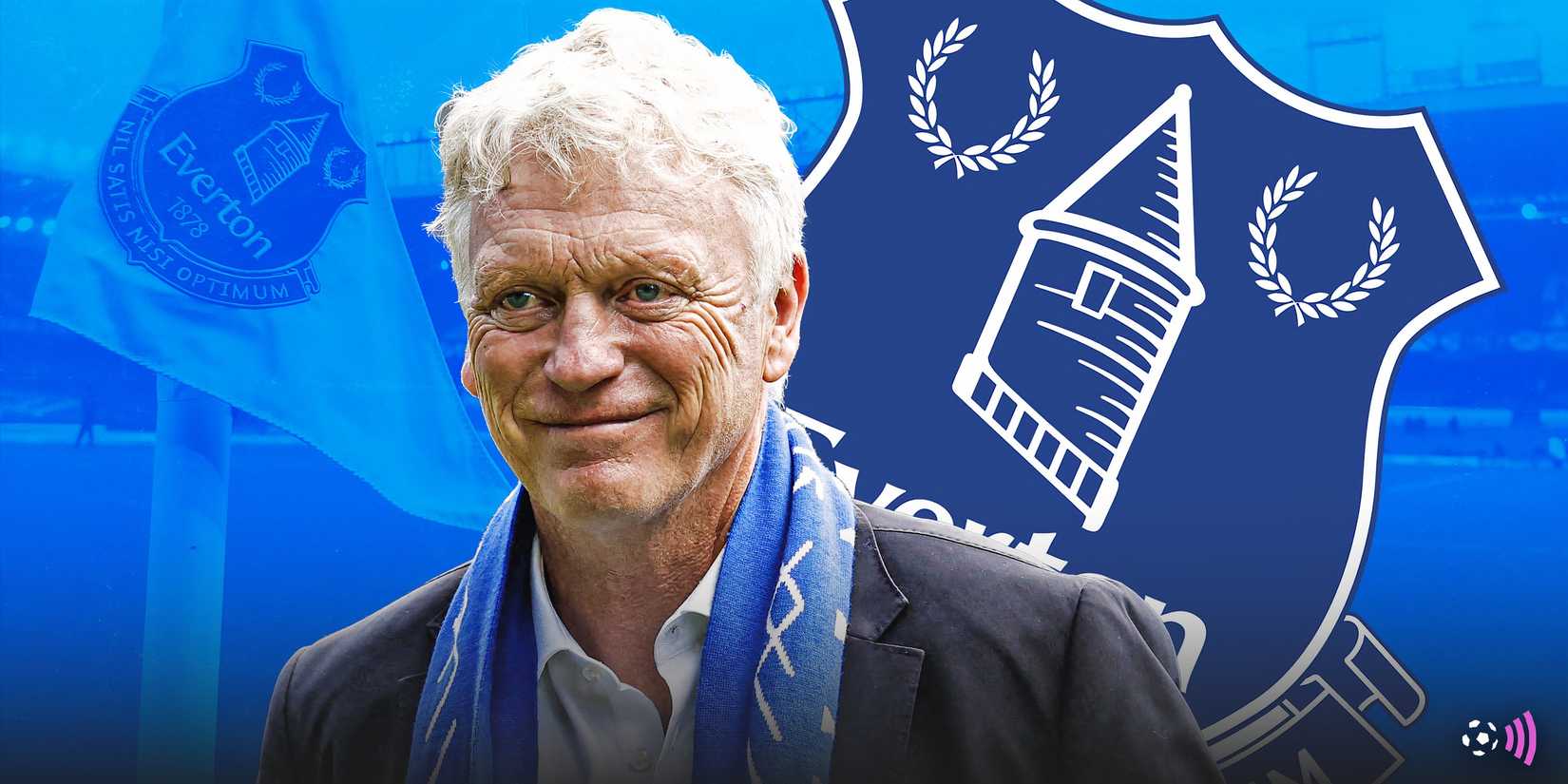 David Moyes en el banquillo del Everton.