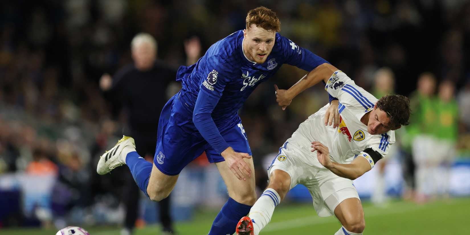 Jake O'Brien in action for Everton