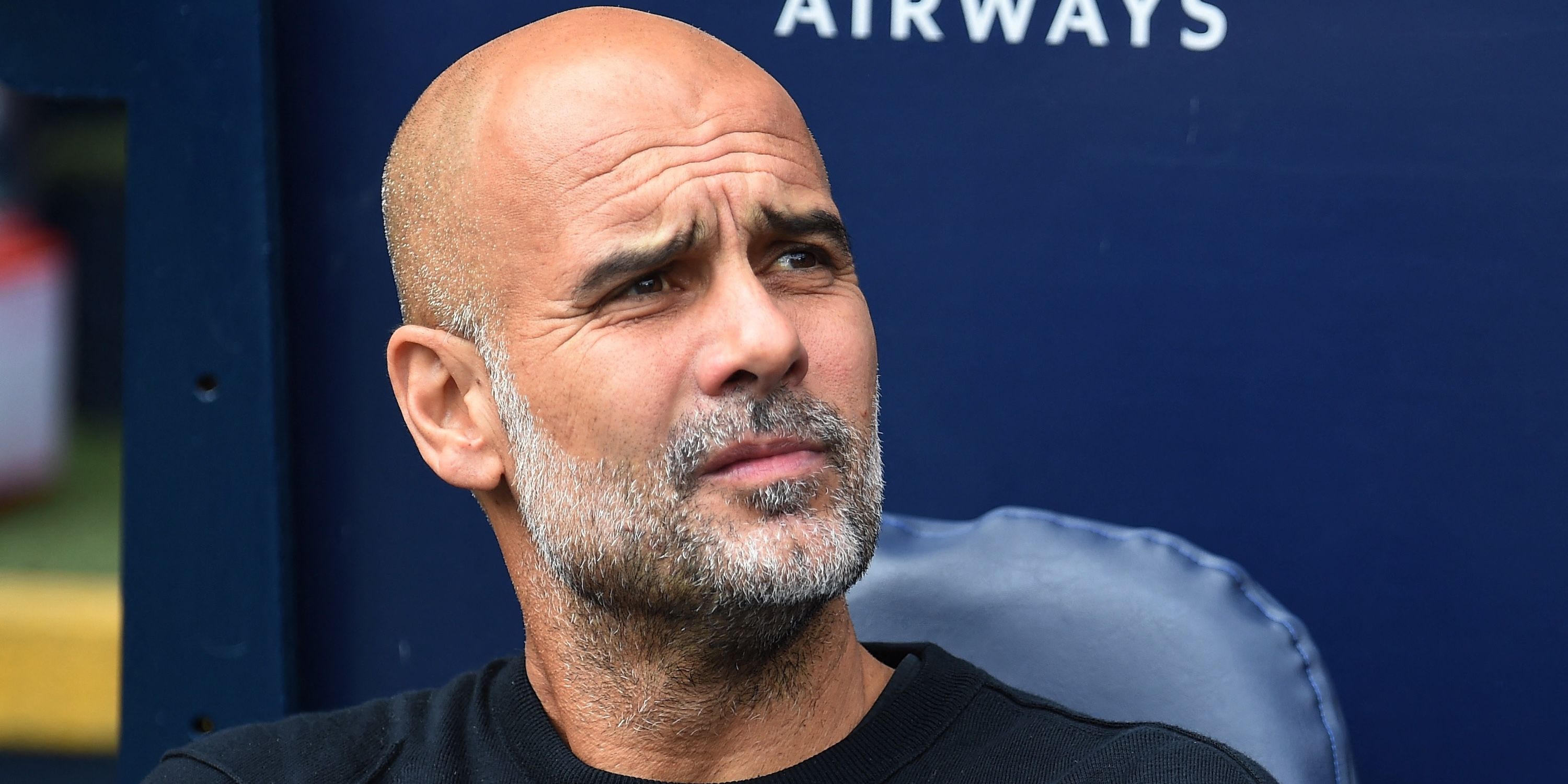 Manchester City manager Pep Guardiola before the match