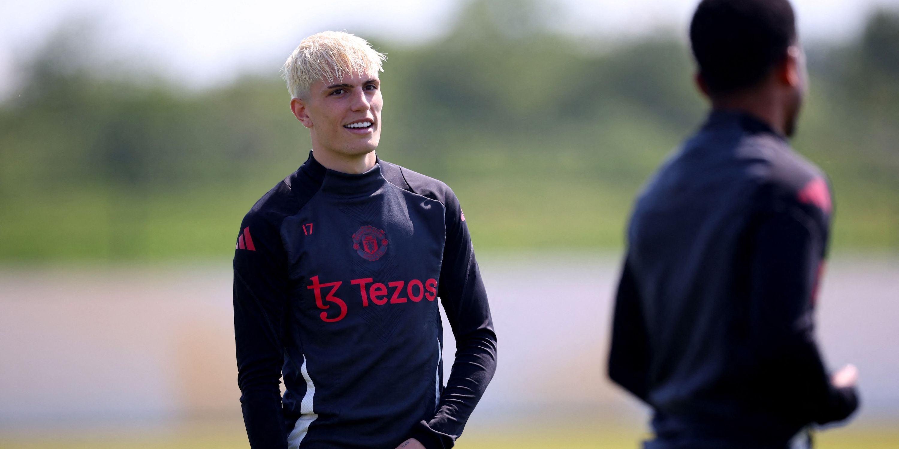 Manchester United Alejandro Garnacho during training