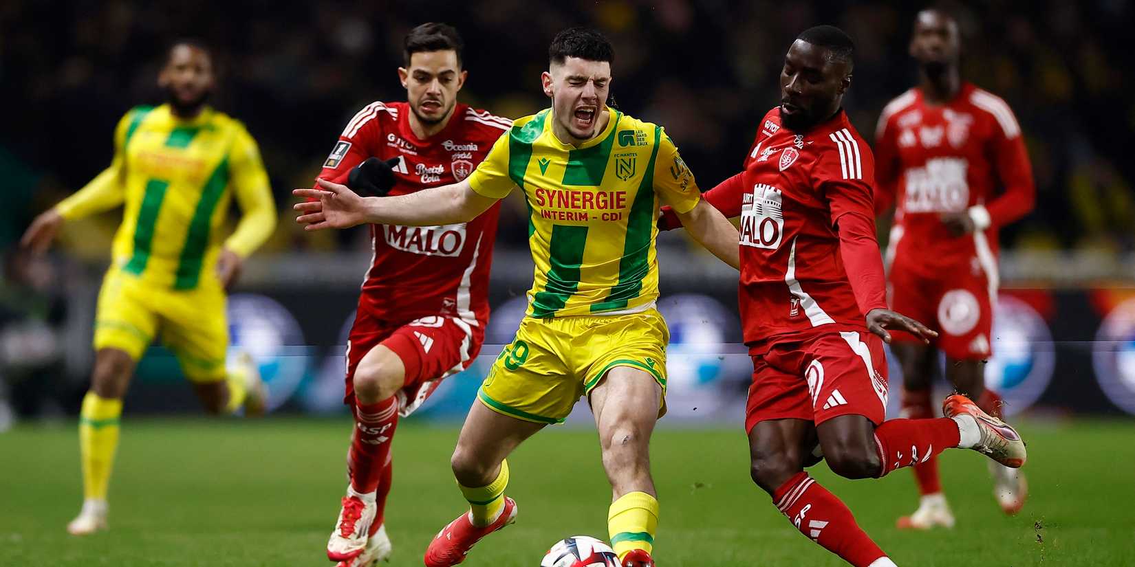 Nantes' Matthis Abline in action