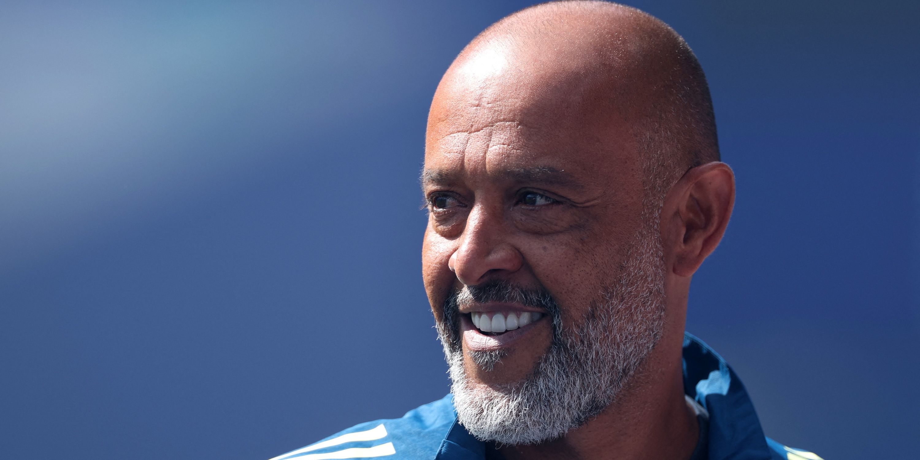 Nottingham Forest manager Nuno Espirito Santo before the match, looking determined.