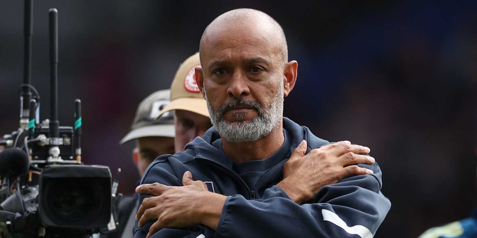 Nuno Espereto Santo, Nutingham Forest's director, interacts at the end of the match