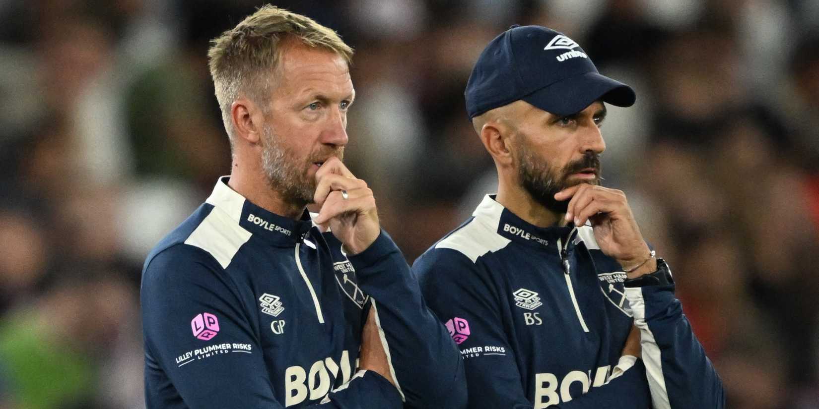 West Ham United Director Graham Potter and Director Bruno Saltor