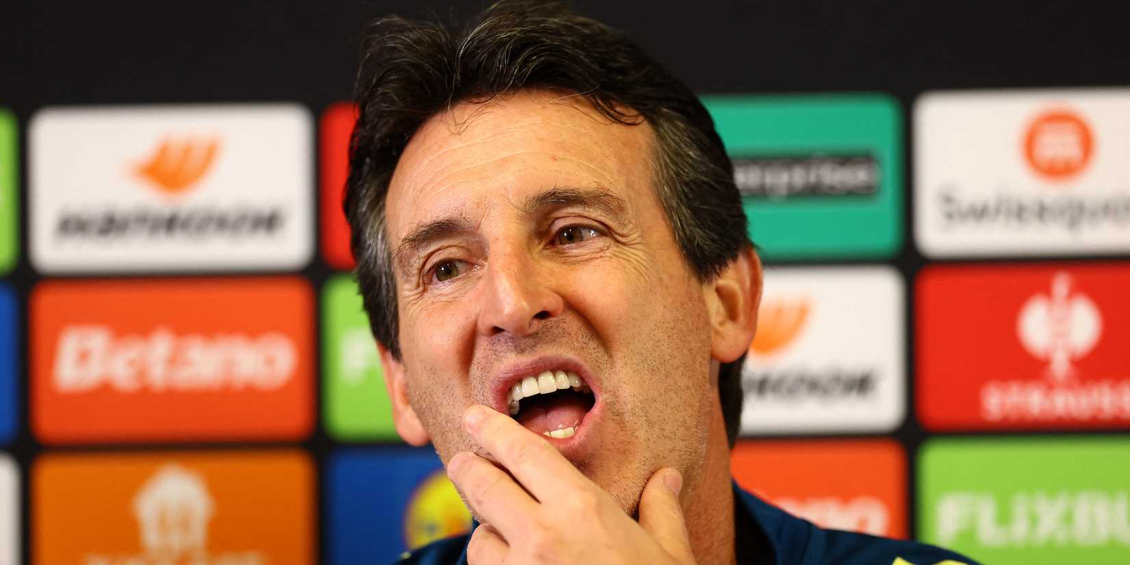 Aston Villa manager Unai Emery during the press conference