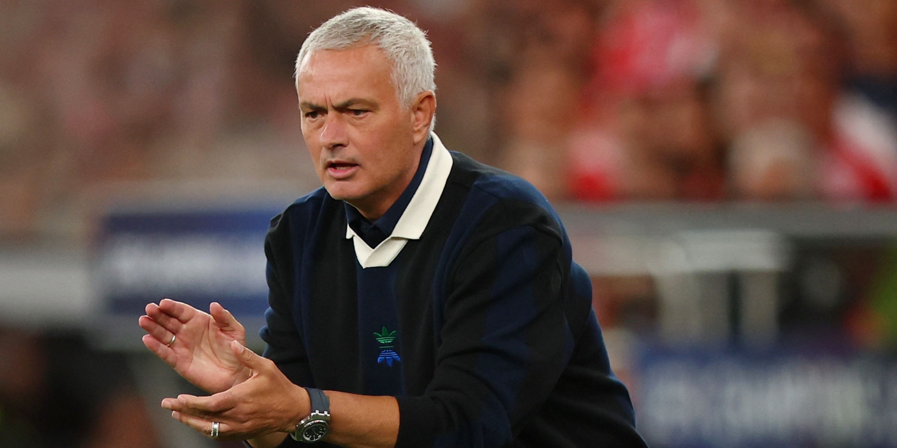 Jose Mourinho reacts during a match