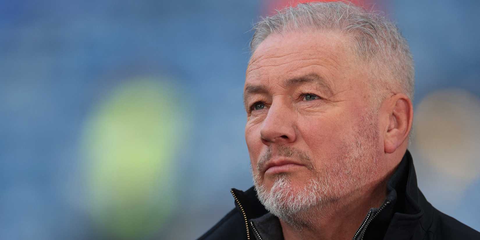 A former player and Pundit Ally Mccoist are filmed on the field