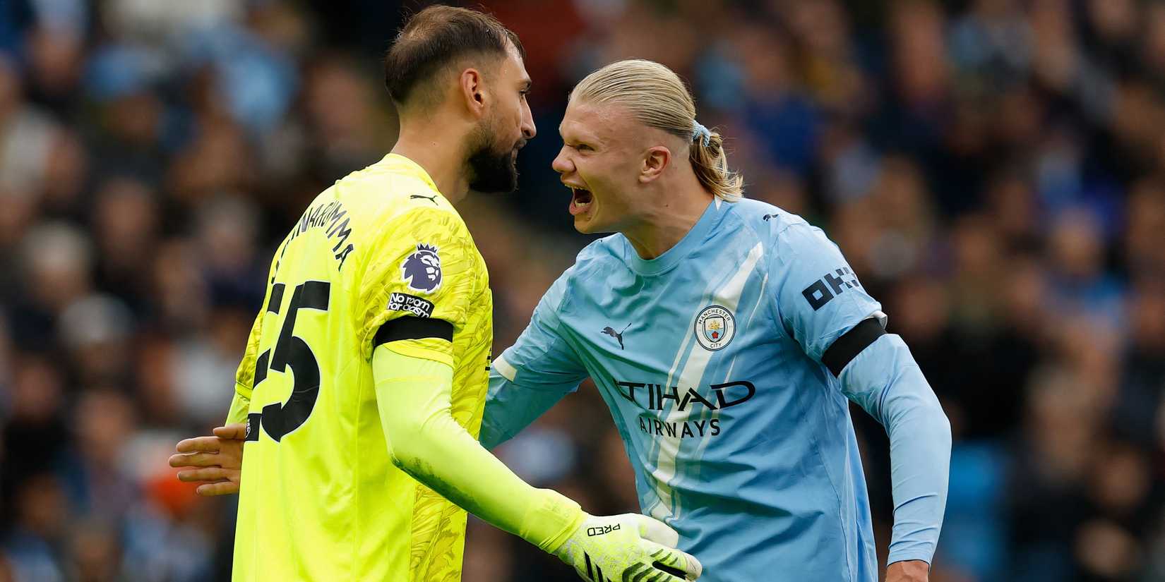 Gigi Donnarumma and Erling Haaland
