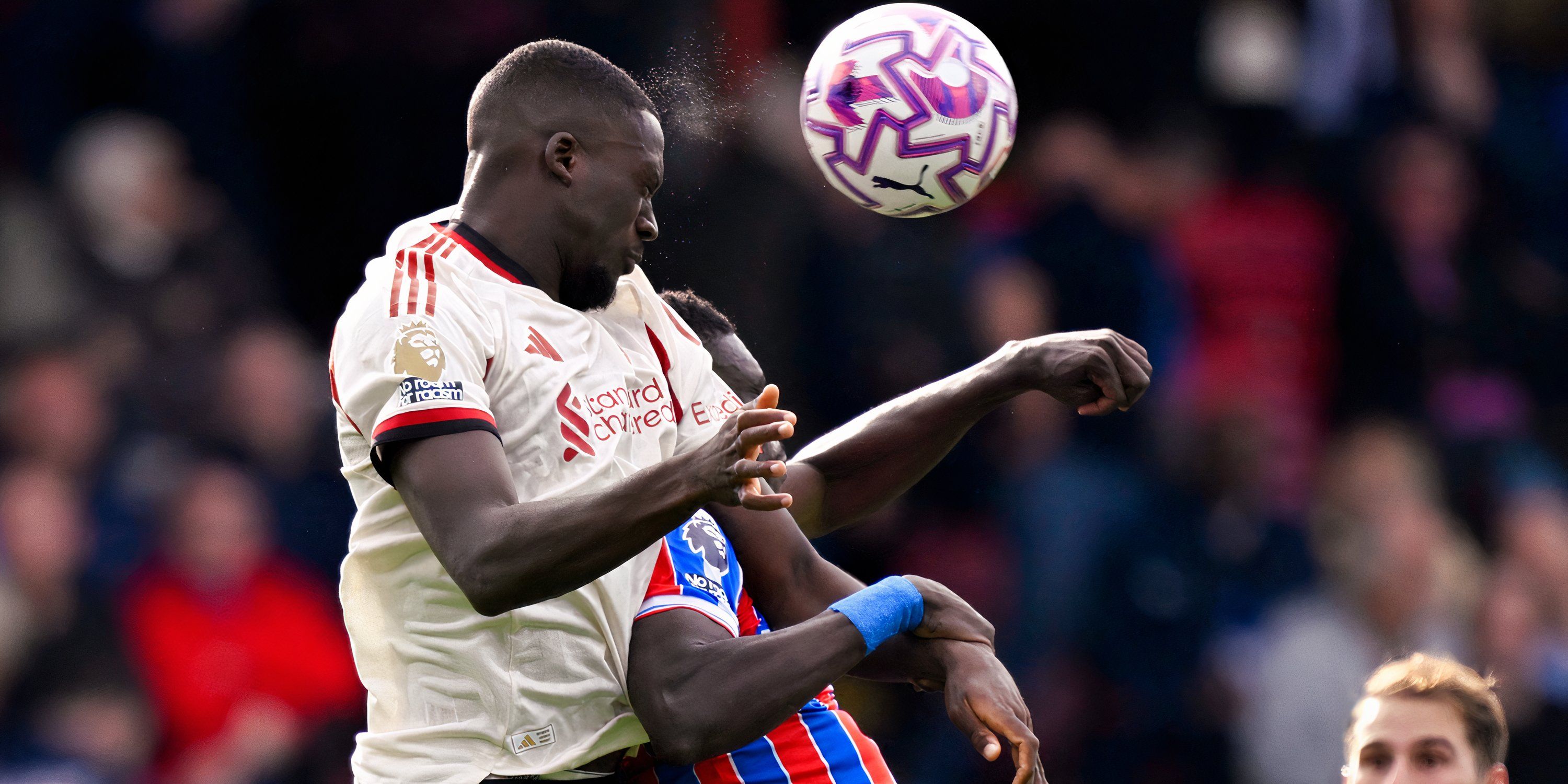 Ibrahima Konate for Liverpool looking dejected