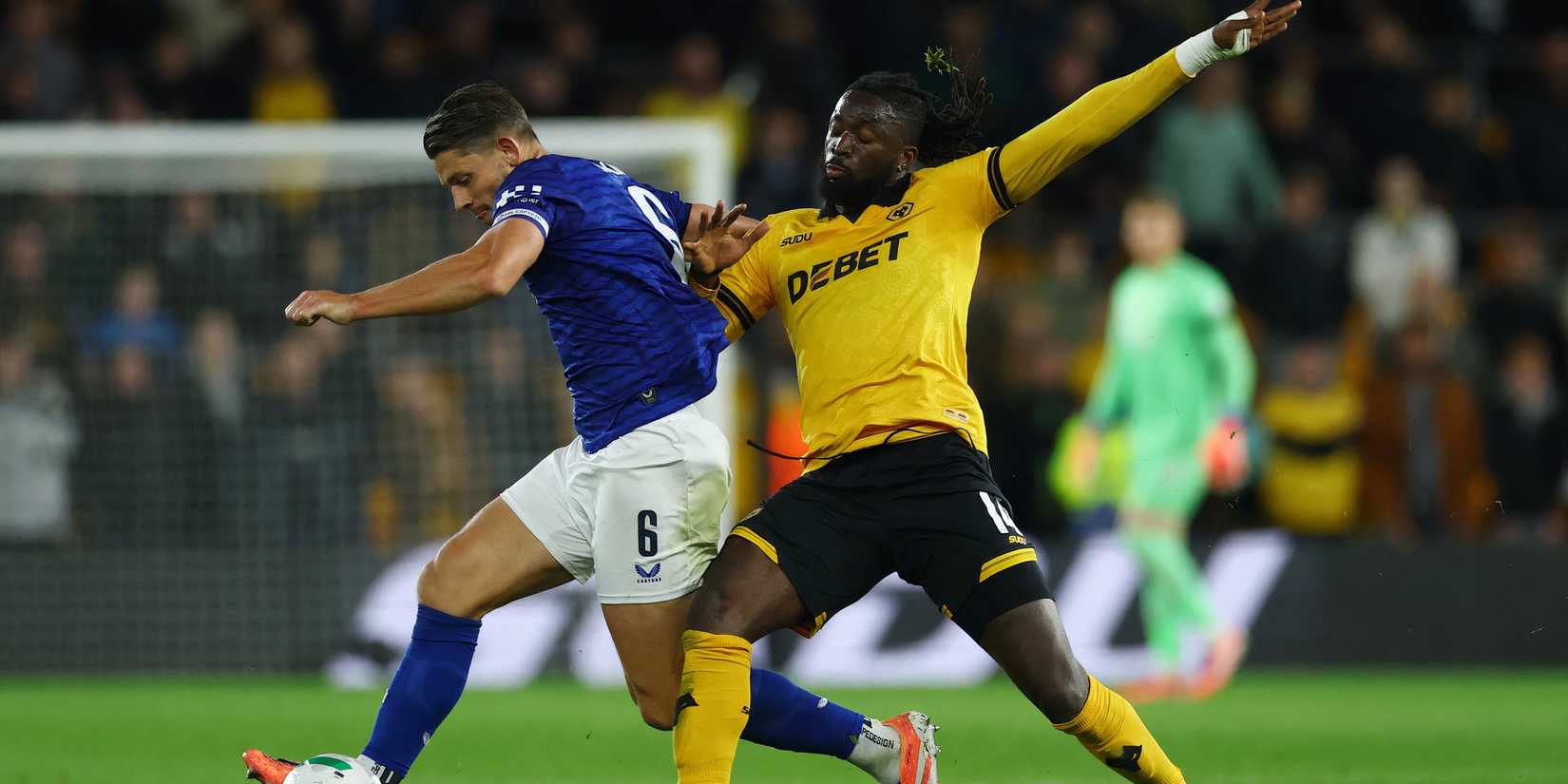 James Tarkowski in action for Everton