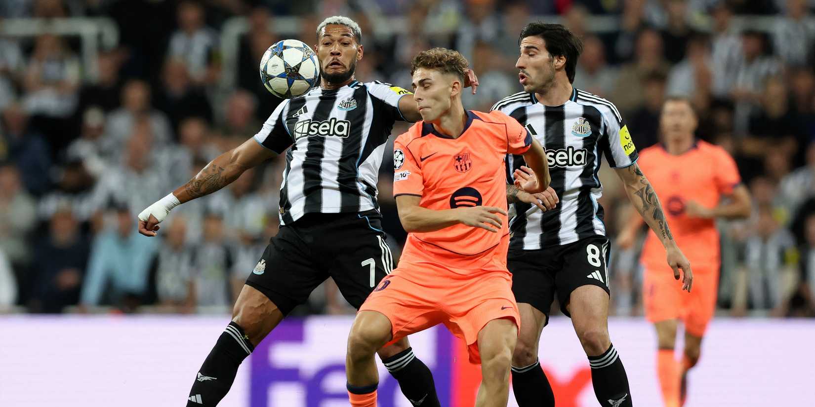 Joelinton and Sandro Tonali for Newcastle