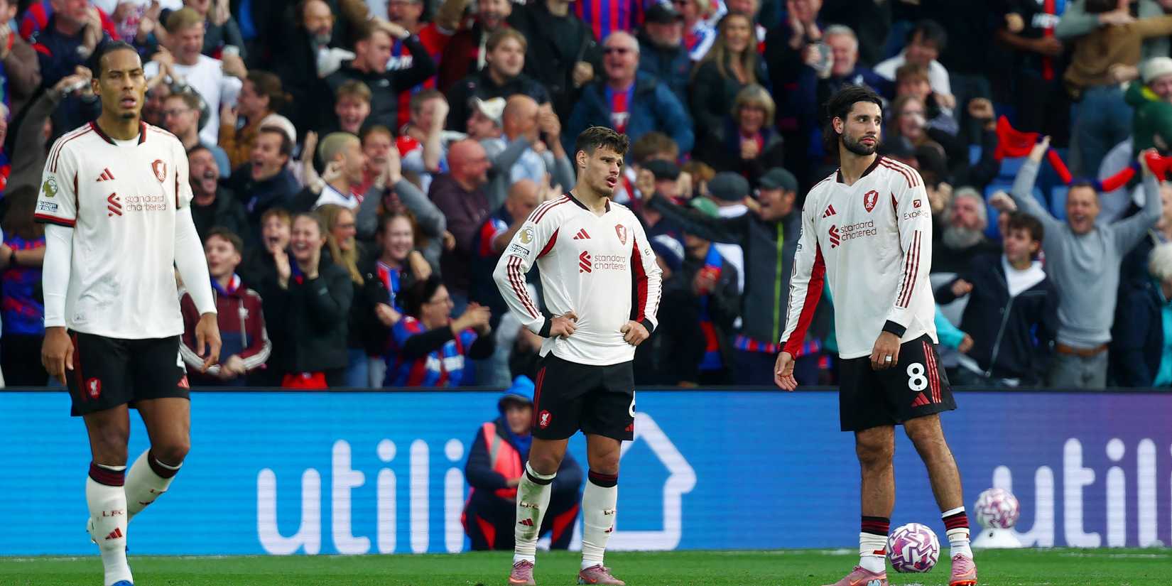 Liverpool players look depressed