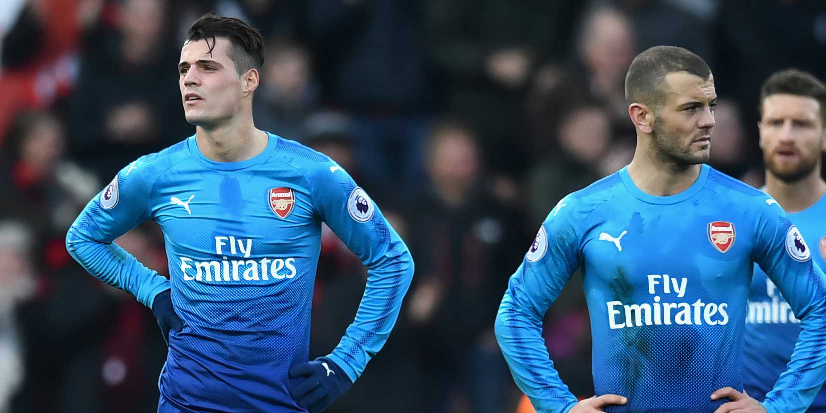 Granit Xhaka playing for Arsenal