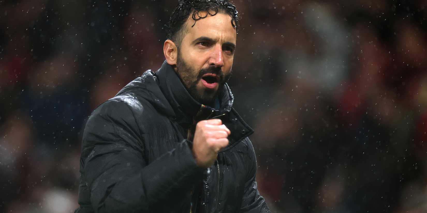 Ruben Amorim, manager del Manchester United, en un partido