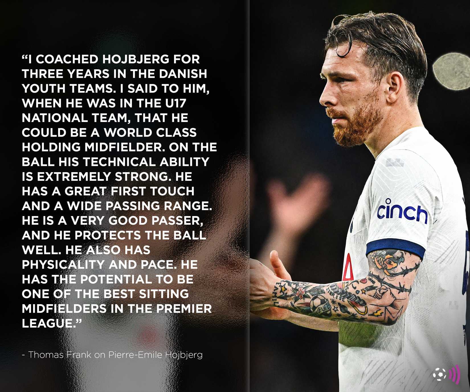 Thomas Frank on hojbjerg