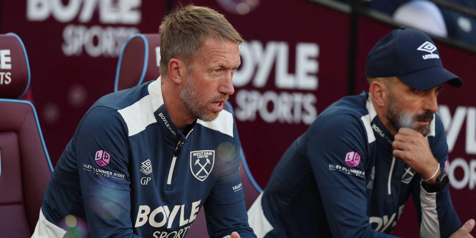 Técnico do West Ham United, Graham Potter, antes da partida