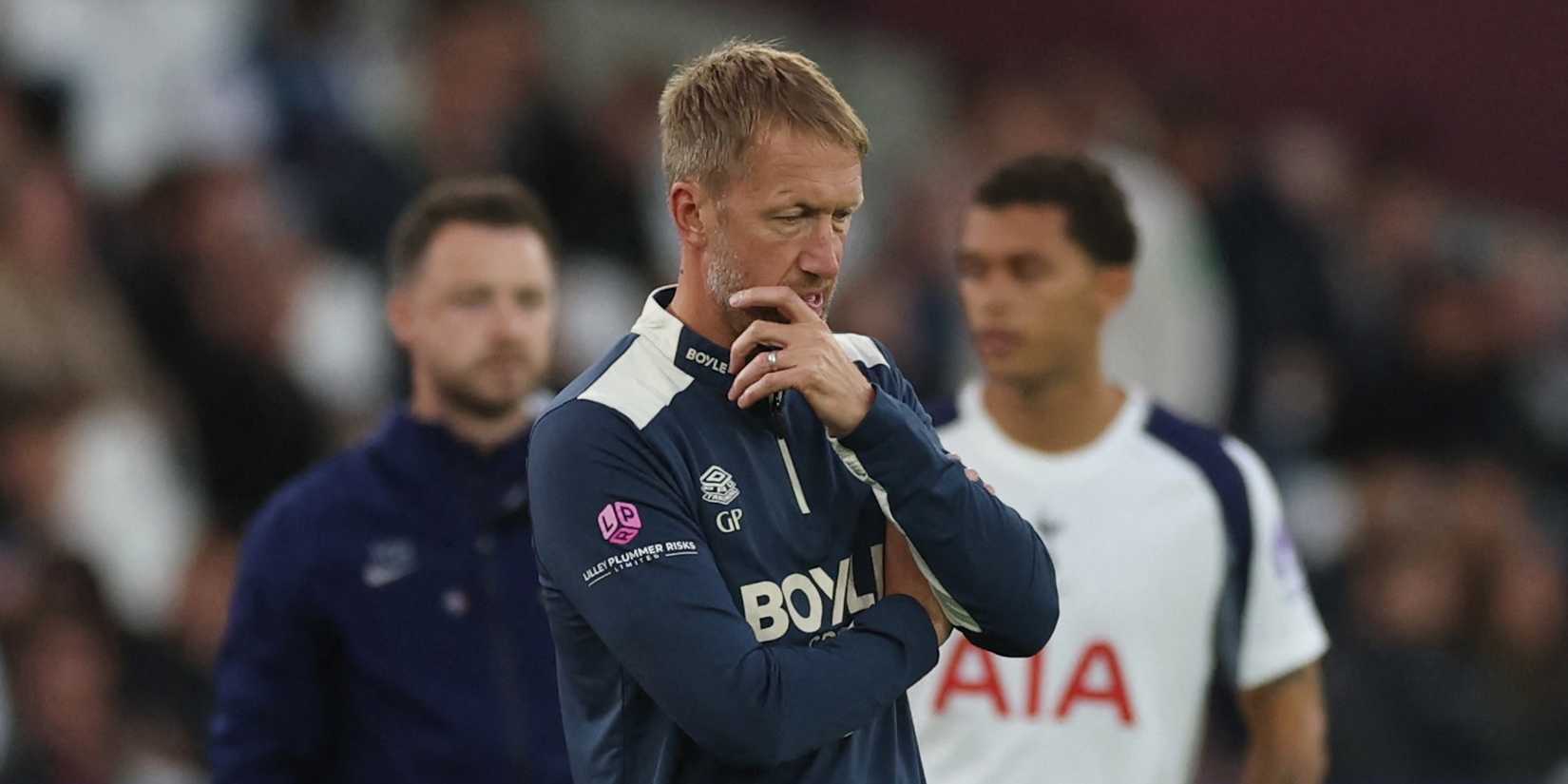 It seems that West Ham United director Graham Potter looks depressed