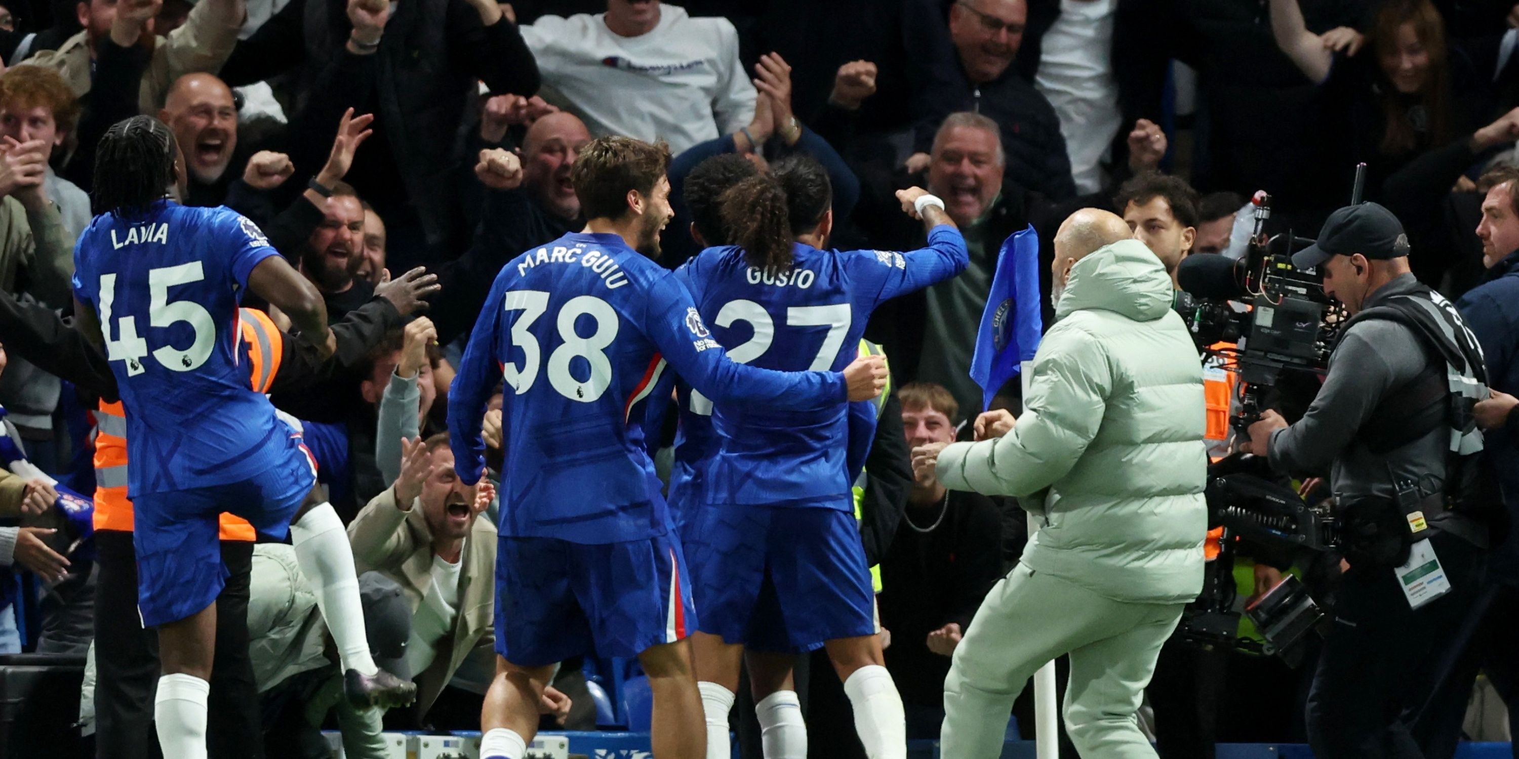 Chelsea team celebrating