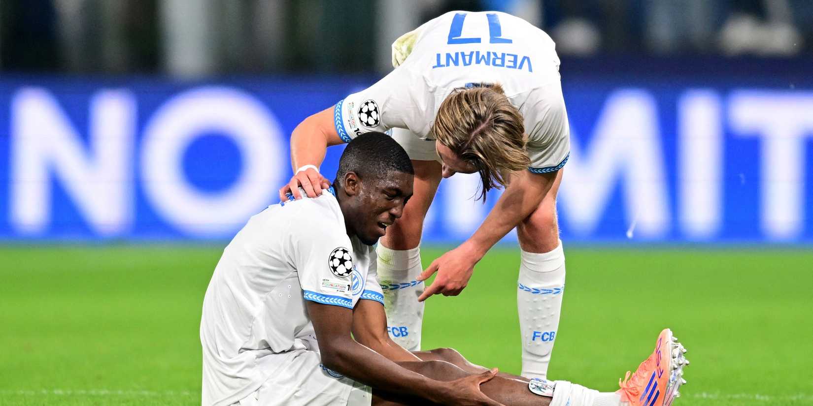 Club Brugge's Joel Ordonez and Romeo Vermant