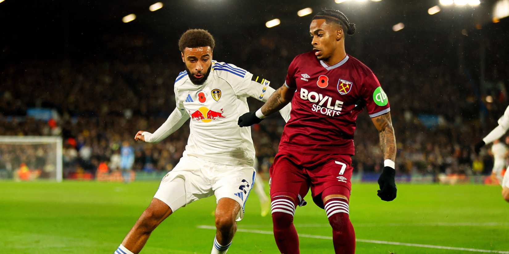 Crysencio Summerville in action for West Ham