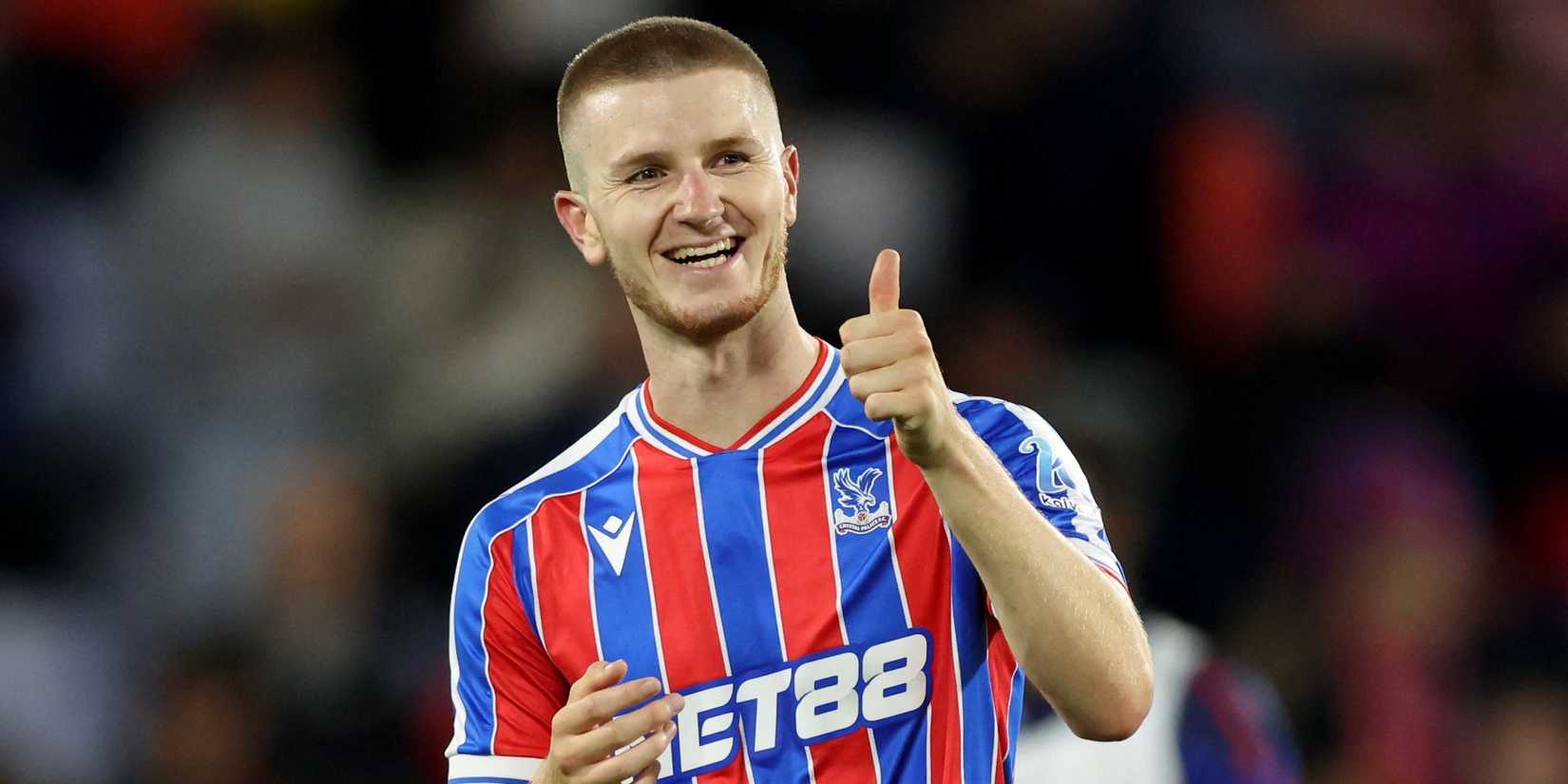 Crystal Palace's Adam Wharton reacts after the match